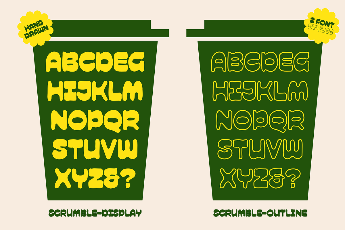 Scrumble | Playful Handwritten Font, a Handwritten Font by Griyo Type (Photo 2 of 9)