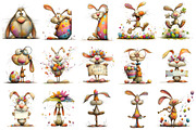 Whimsical Easter Bunny Clipart, an Illustration by OK Design (Thumbnail 3 of 6)