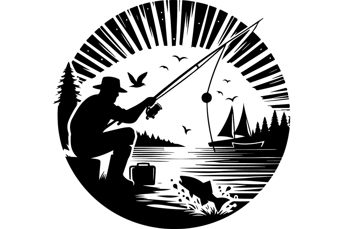 Fishing Vector Scene Bundle, an Object Graphic by jahid234 (Photo 12 of 13)
