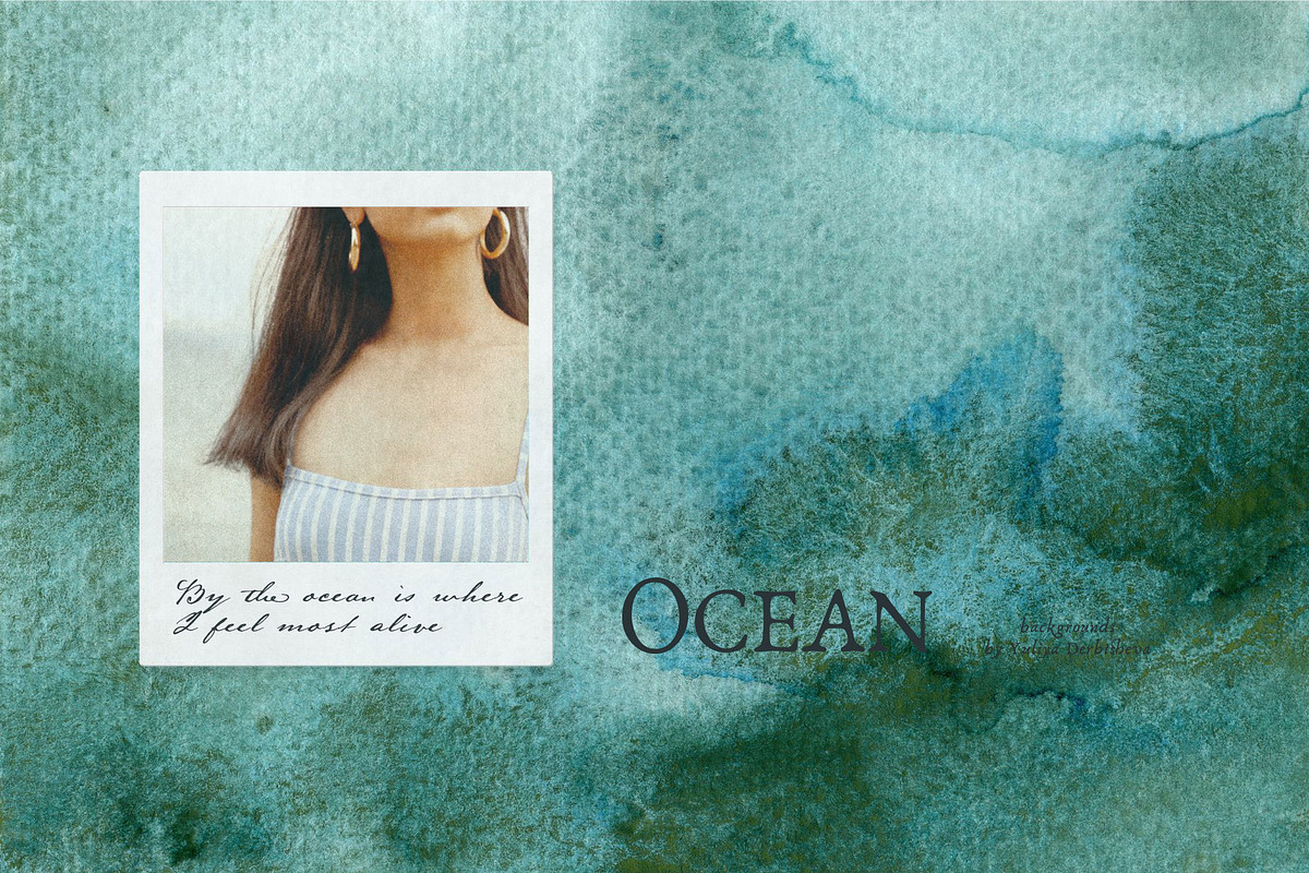 Ocean watercolor textures background, a Texture Graphic by Yuliya Derbisheva (Photo 10 of 12)