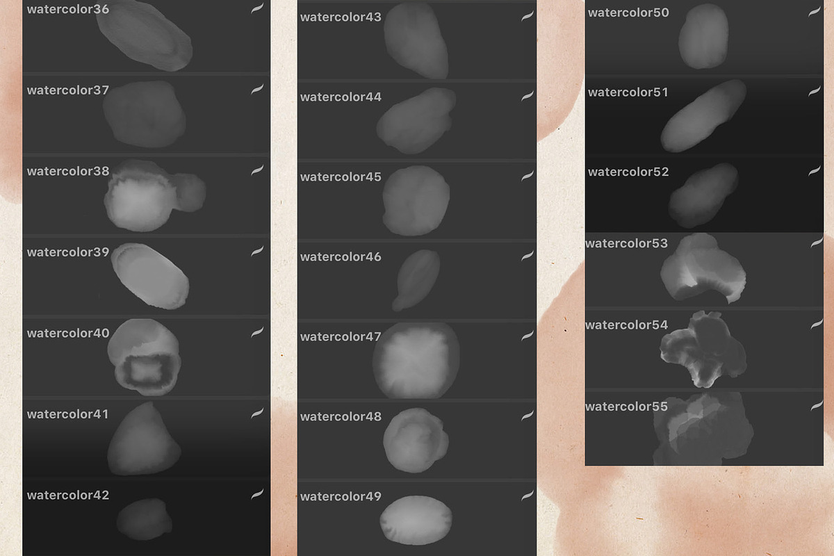 Delicate Watercolor Procreate Set, a Brush Add-On by Liquid Amethyst Art (Photo 4 of 7)