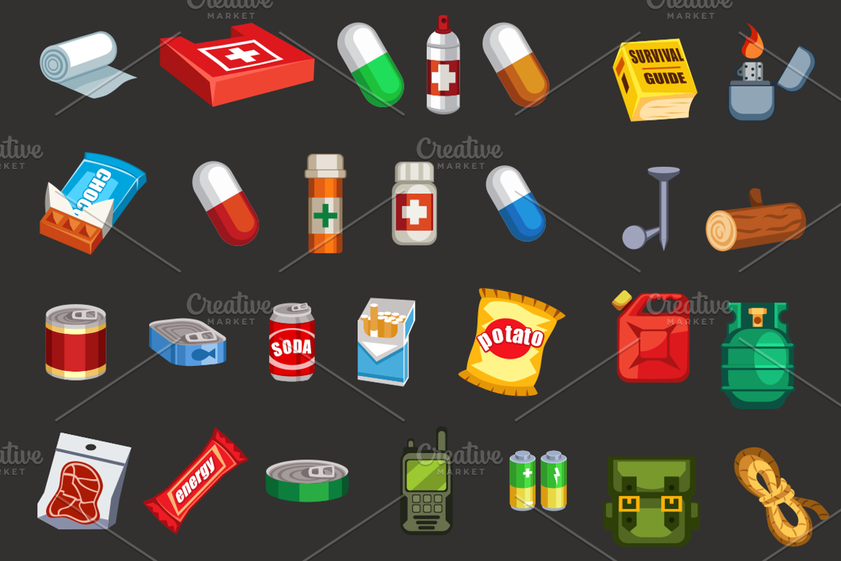 SURVIVAL PROPS PACK, an Object Graphic by AhNinniah (Photo 2 of 4)