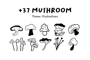37+ Hand-Drawn Mushroom Illustration, an Object Illustration by The Journey Atelier