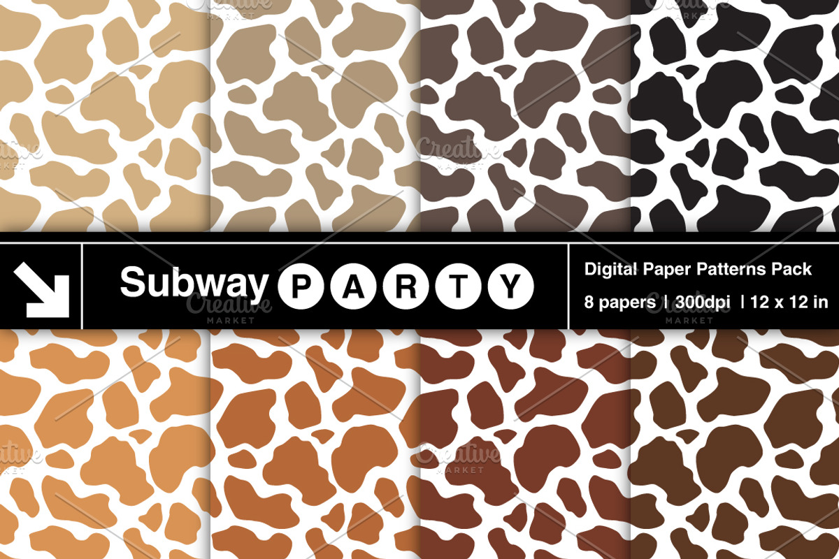 Cow Print in Natural Colors