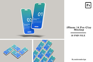 iPhone 14 Pro Clay Mockup