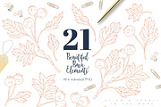 Golden Autumn Berries Background Set, a Background Graphic by Euonia Meraki (Thumbnail 4 of 15)