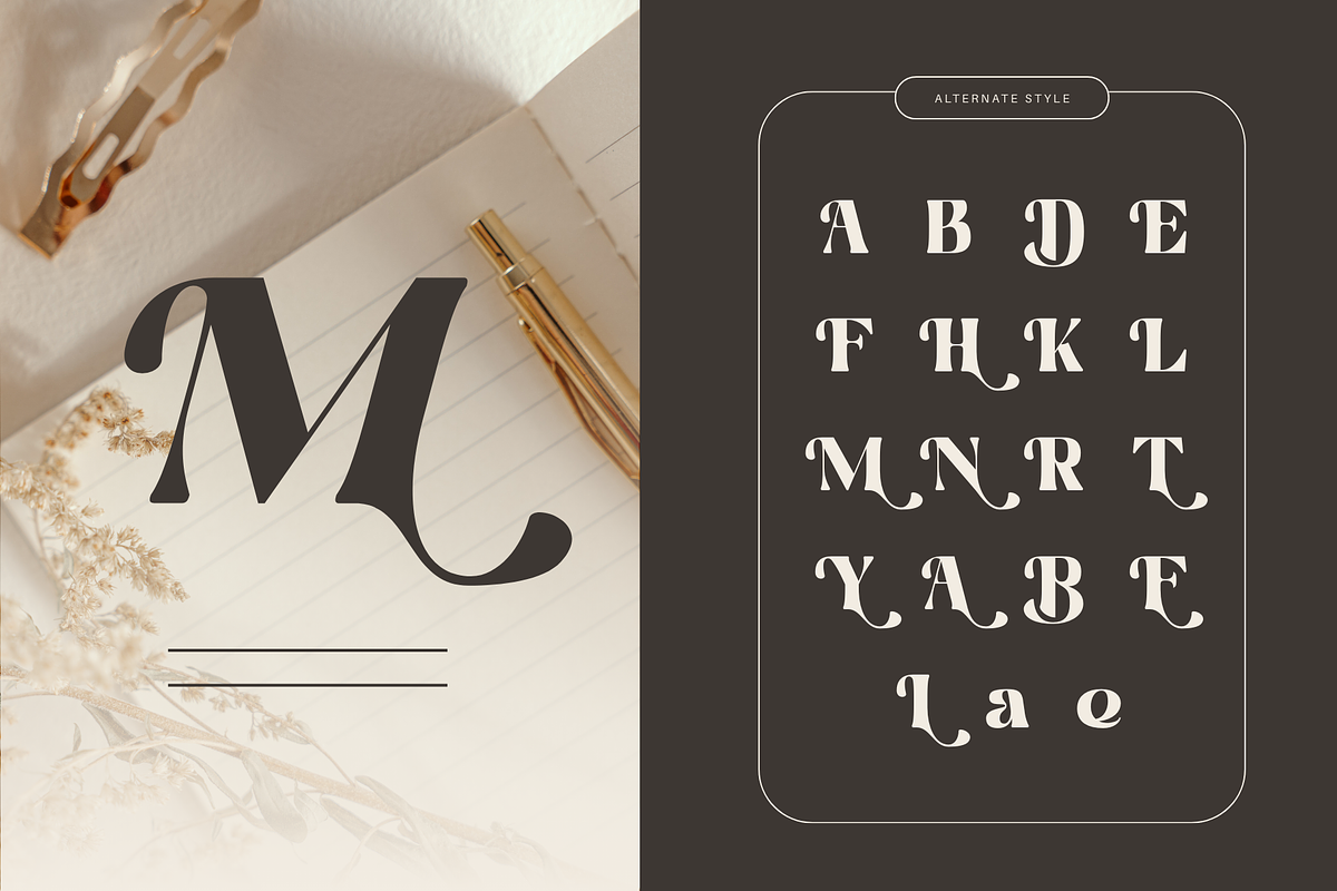 Martina Retro - Branding Logo Font, a Serif Font by Nirmana Visual (Photo 5 of 12)