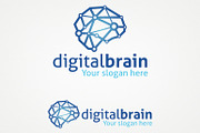 Digital Brain Logo Template, a Branding & Logo Template by Dizaino-paslaugos (Thumbnail 2 of 3)