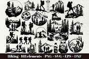 Hiking Svg Bundle, a Person Illustration by DENIDigitalArtSudio (Thumbnail 1 of 9)