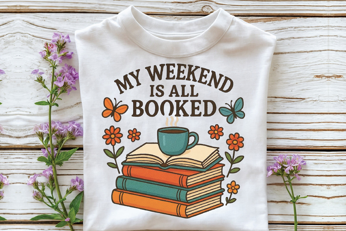 My Weekend is All Booked Book Lover, an Illustration by CraftArtStudio (Photo 2 of 4)