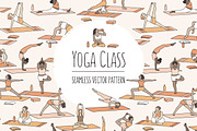 Yoga Class Seamless Pattern, a Pattern Graphic by Franzi draws (Thumbnail 1 of 3)