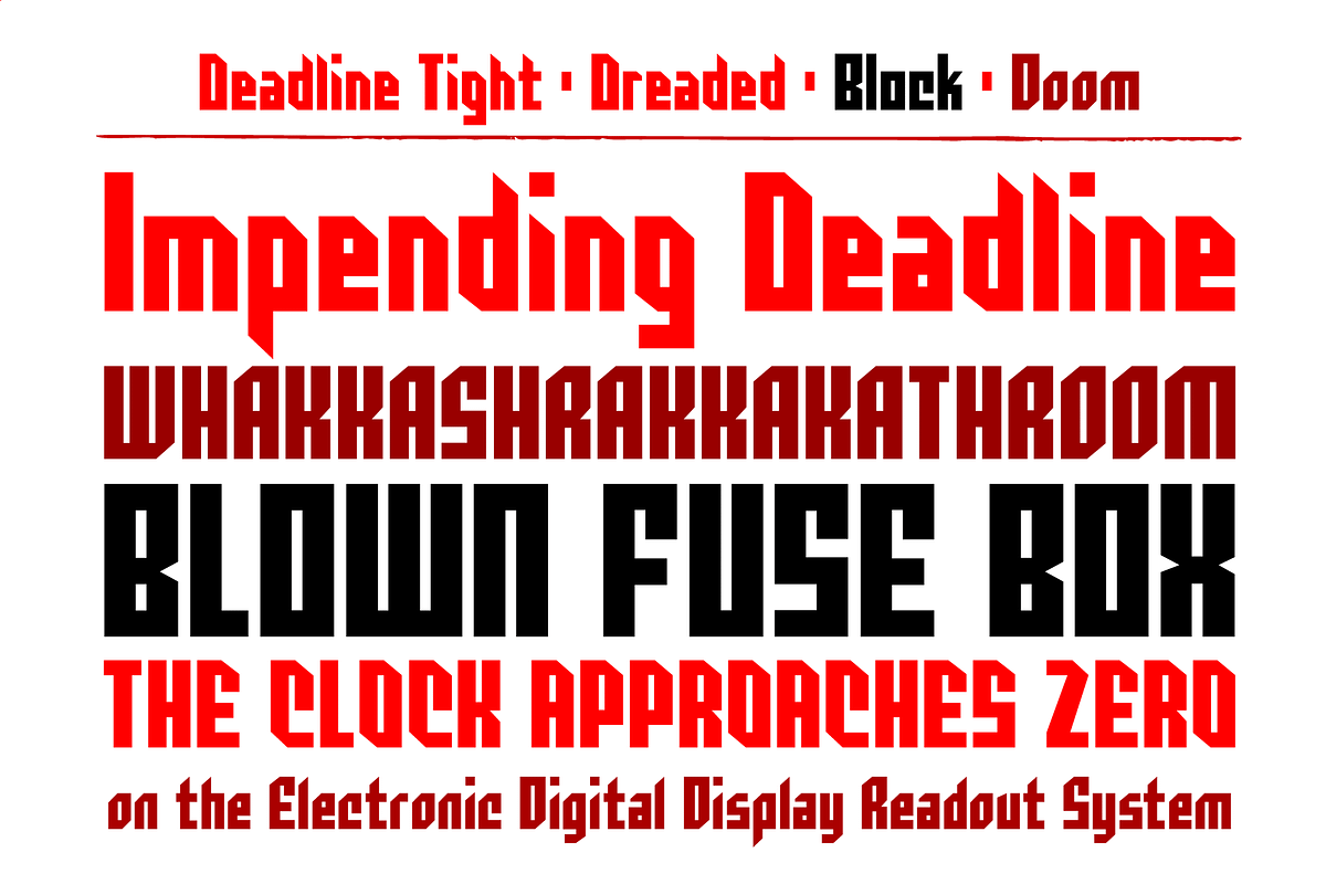 Deadline Tight - tall blocky 3D font, a Font by Comicraft Fonts (Photo 2 of 6)
