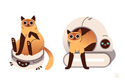 Cats & Gadgets Collection, an Animal Illustration by vik.stock (Thumbnail 3 of 6)