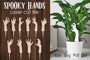 Spooky Hands. Halloween Decor. SVG, a Templates & Theme by Lerina Art