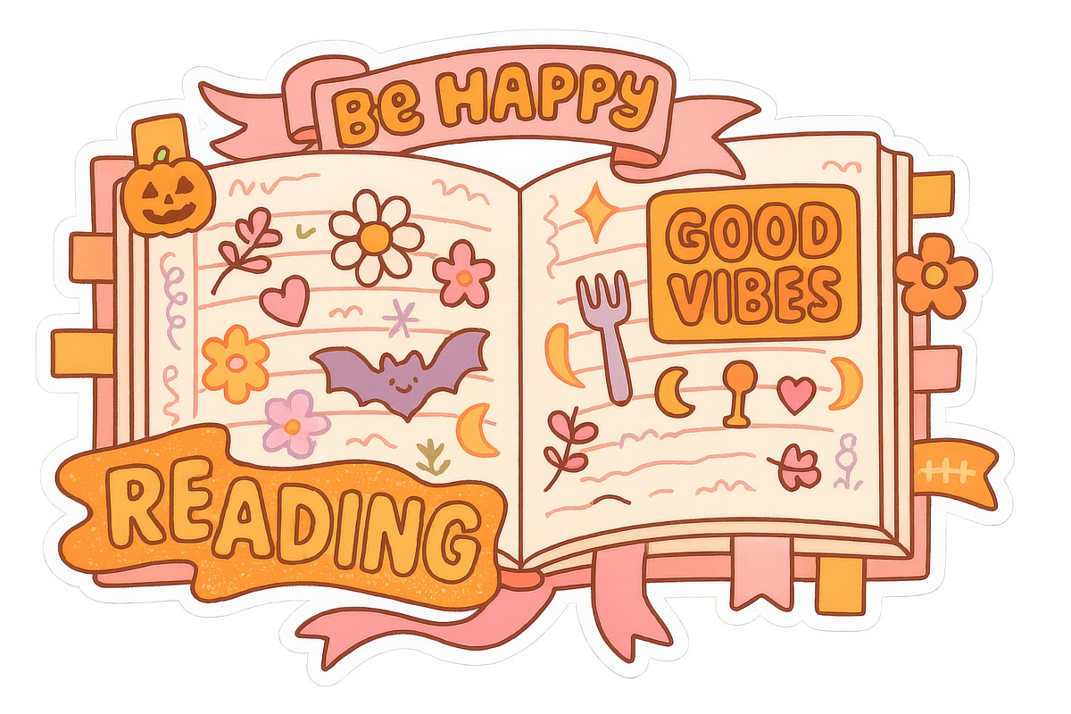 Reading and good vibes illustration, an Illustration by Dvoevnore photos