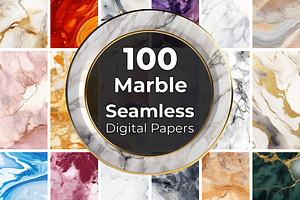 100 Marble Seamless Digital Papers