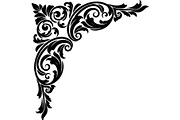 Premium Swirl Leaf Corner Frame, a Decorative Illustration by Creativeshirt (Thumbnail 16 of 20)
