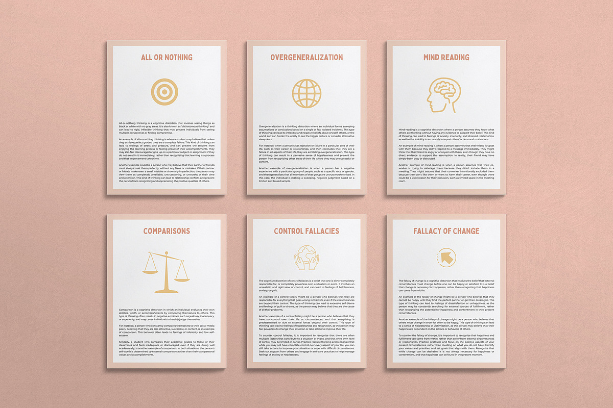Cognitive Distortion Canva Templates, a Templates & Theme by Miri Campbell (Photo 8 of 10)