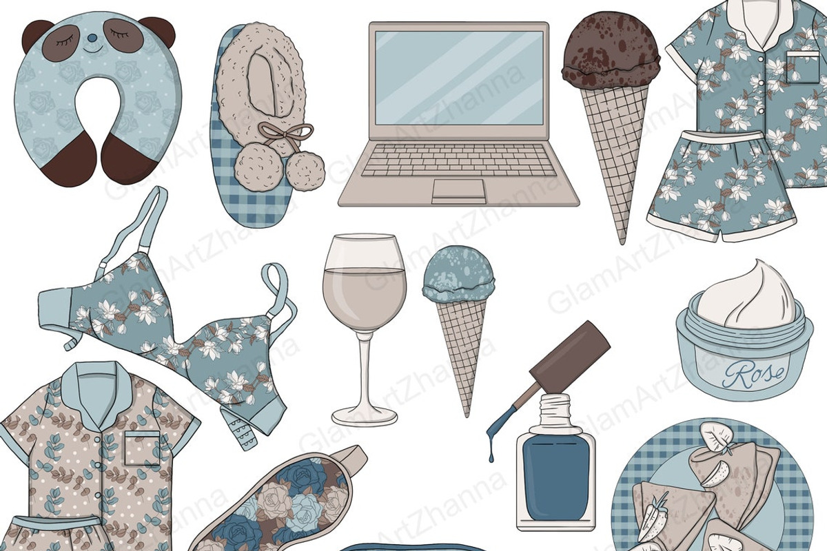 Weekend Clipart, an Object Illustration by GlamArtZhanna (Photo 2 of 3)