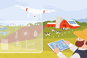 Smart farm technology concept, a Technology Illustration by Good Studio (Thumbnail 2 of 3)