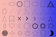 Procreate geometric Shape brushes, a Brush Add-On by Julia Right Studio (Thumbnail 3 of 7)