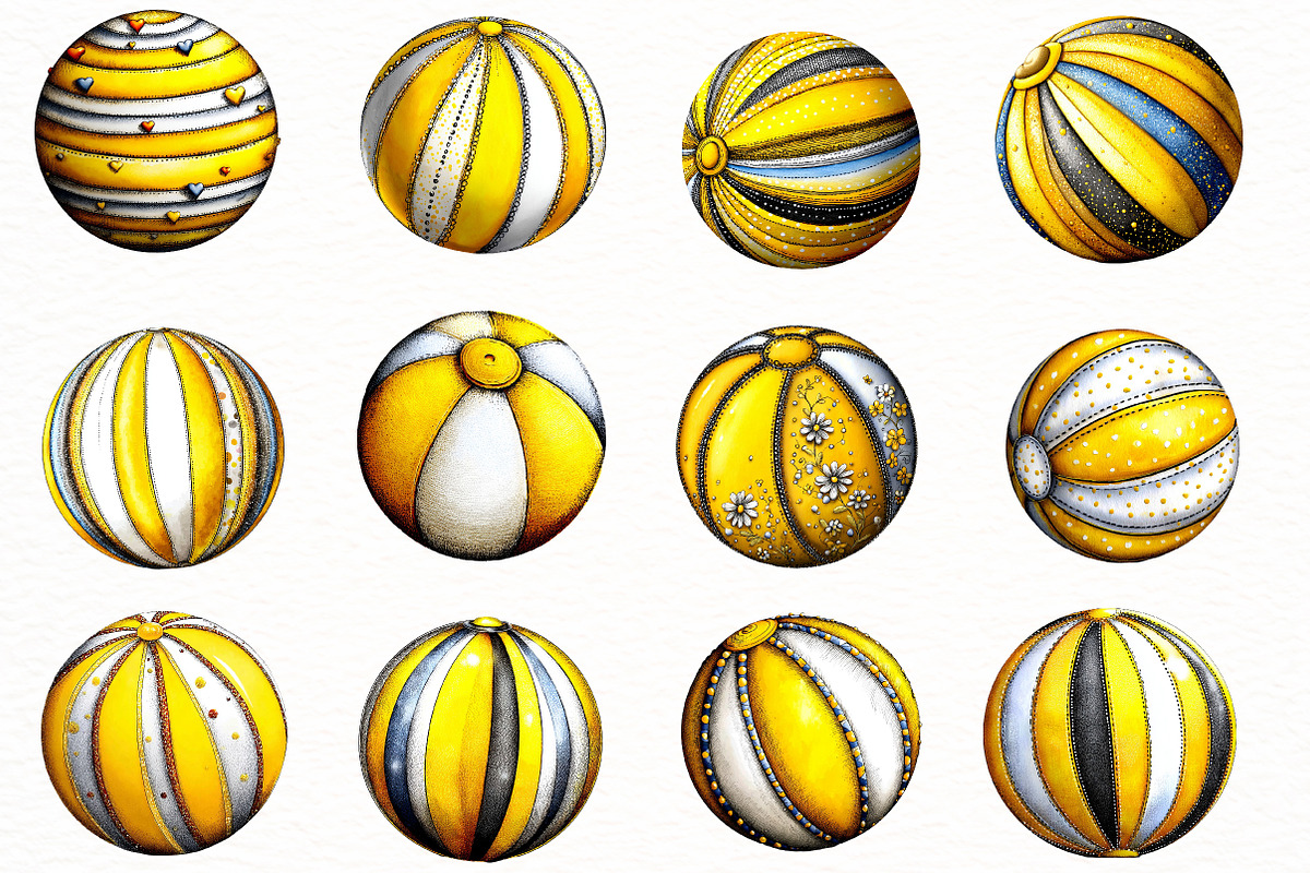 Whimsical Summer beach ball, an Illustration by Designworld (Photo 3 of 7)