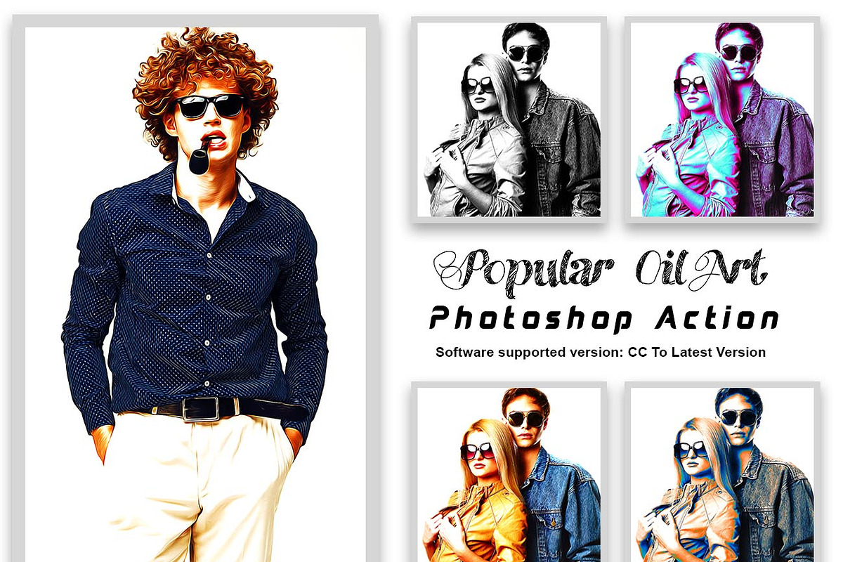 Oil Paint Effect Ps Action Bundle, an Action Add-On by Studio Retouch (Photo 13 of 21)