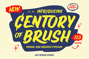 Century of Brush Font, a Handwritten Font by alit design