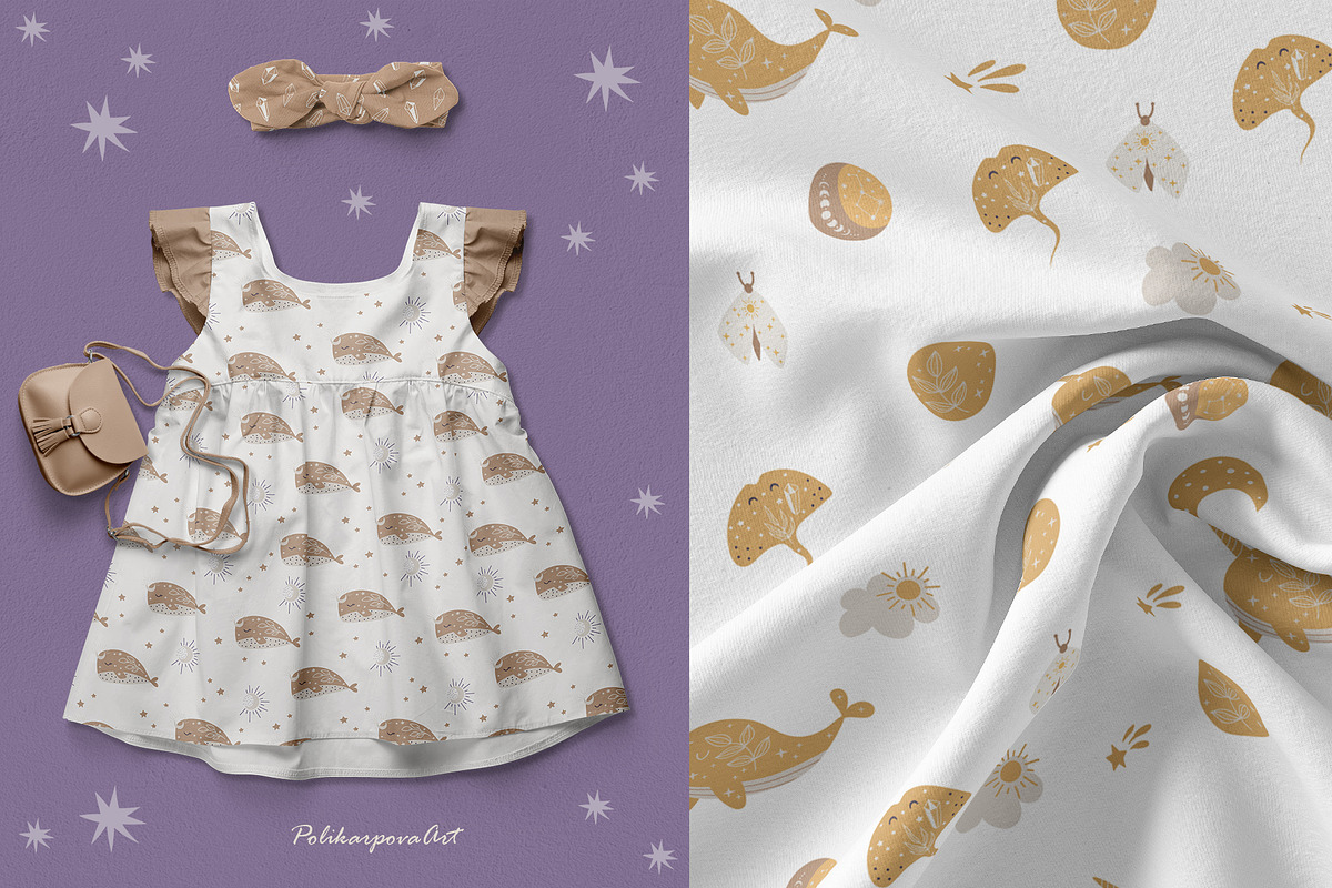 Celestial Animals clipart & pattern, an Animal Illustration by polikarpovaart (Photo 5 of 10)