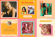 Retro Bold Instagram Post Templates, a Social Media Template by Hell Yeah Designs (Thumbnail 2 of 8)