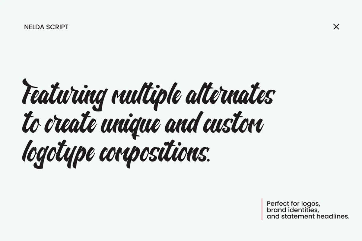 Nelda Logotype, a Script Font by ShowUp! Studio (Photo 9 of 12)