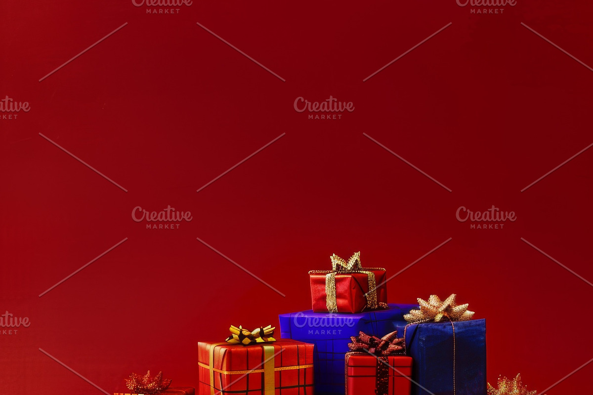 86 Gift boxes with ribbons and bows, a Holiday Photo by Handmadefont (Photo 45 of 90)