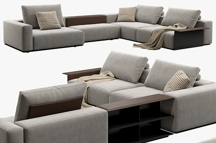 Poliform Westside Sofa set 2, a Furniture 3D Model by 3dmitruk
