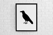 Raven Silhouette SVG, an Animal Illustration by newminddesign (Thumbnail 2 of 3)