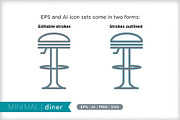 Minimal diner icons, an Outline Icon by Picture Window (Thumbnail 3 of 5)