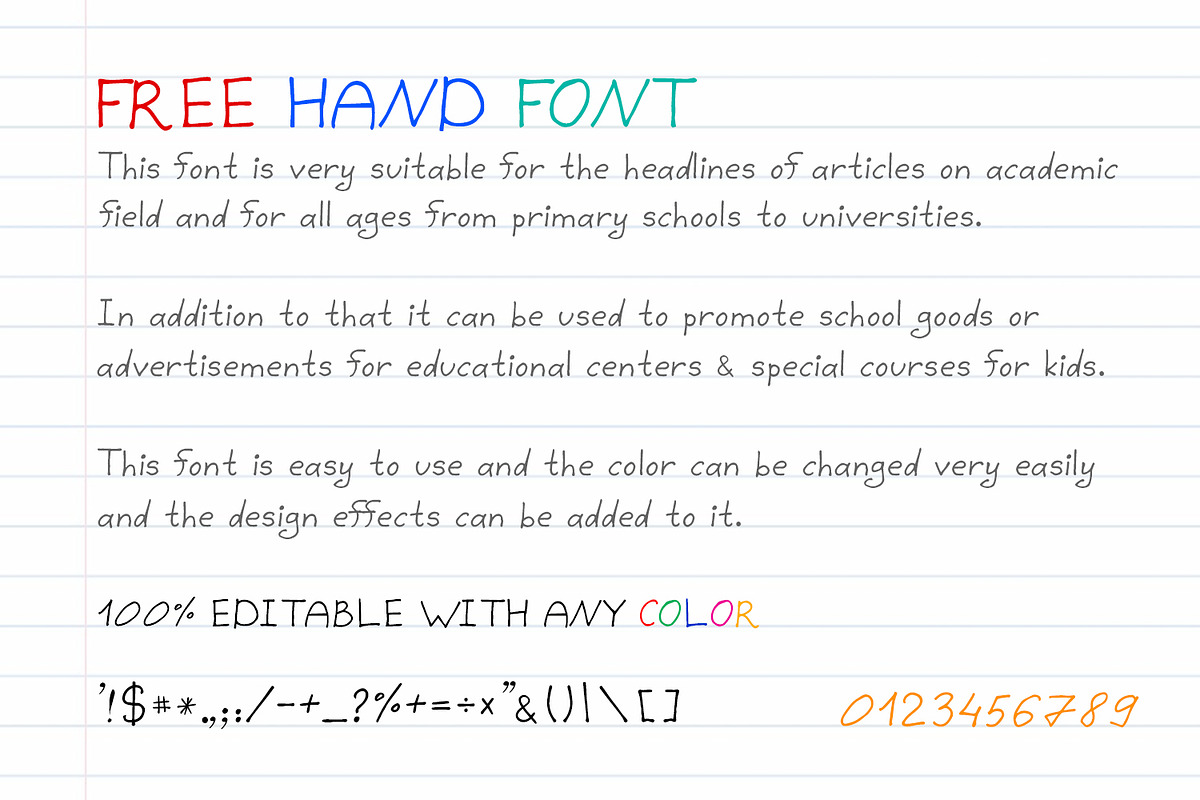 Freehand Font | Creative Market
