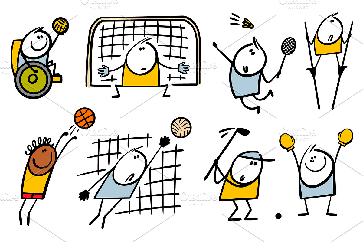 Cartoon sport set 1., an Illustration by eka panova (Photo 3 of 6)