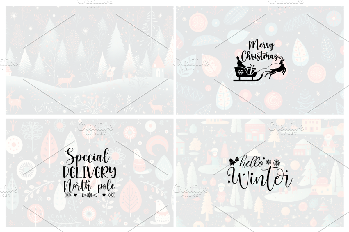 Christmas Card Design Bundle 15, a Card Template by Jay Major Designs (Photo 8 of 8)