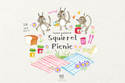 Squirrel Picnic Animal illustration, an Animal Illustration by Eomoiart (Thumbnail 1 of 2)
