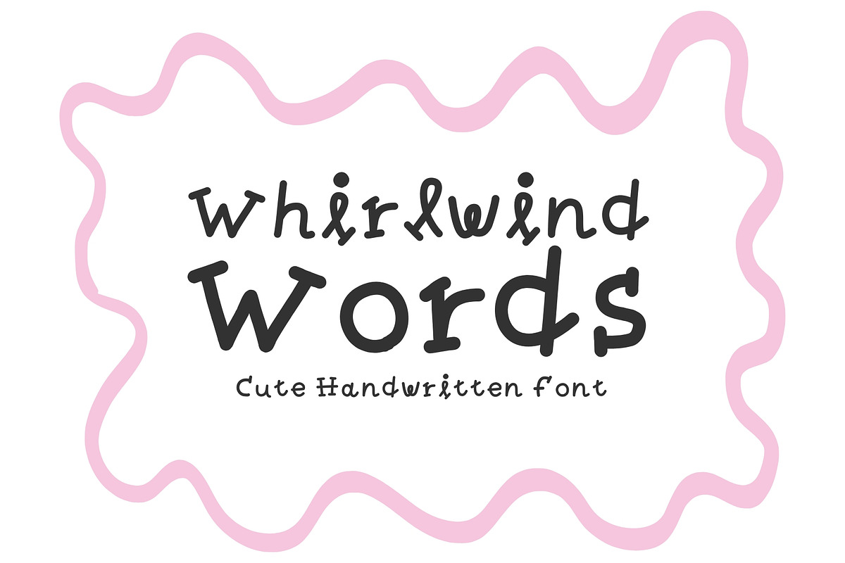 Whirlwind Words - Handwritten Font, a Handwritten Font by HipFonts (Photo 1 of 7)