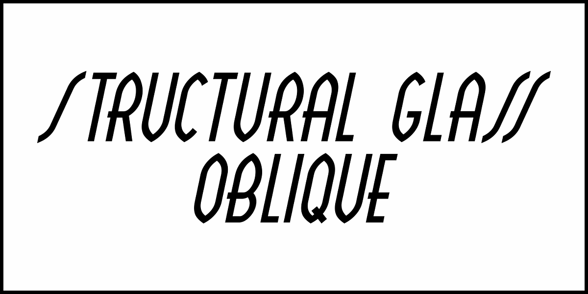 Structural Glass JNL, a Font by Jeff Levine Fonts (Photo 4 of 5)