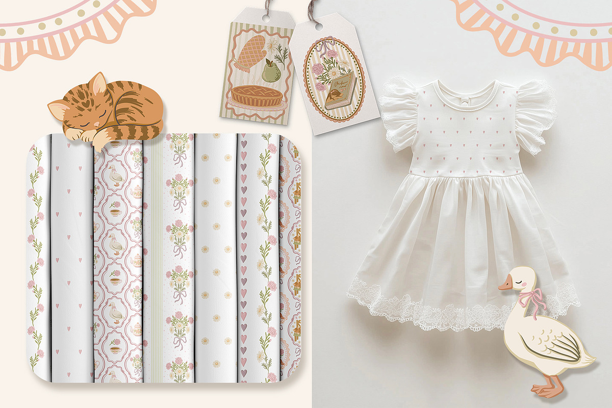 Coquette Cottage Hand Drawn Vector, an Object Graphic by Nadya Saen Art (Photo 3 of 10)