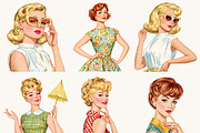 Retro Glamour Midcentury Women, a Person Illustration by BusyDaydesign (Thumbnail 4 of 9)