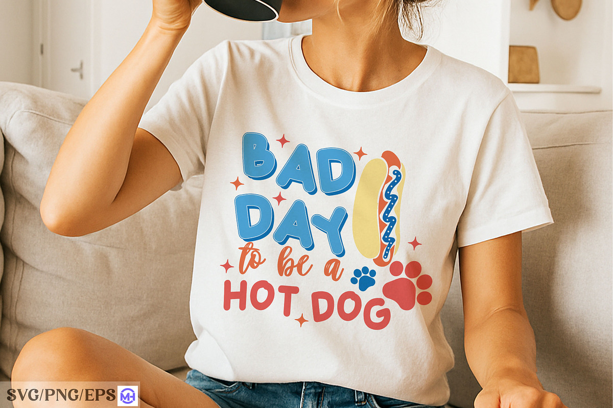 Hot Dog 4th of July Hand-drawn SVG, a Graphic by mh_arif (Photo 2 of 4)