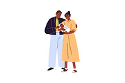 Happy hugging families set, a Person Illustration by PaperTrident (Thumbnail 4 of 6)