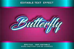 Butterfly Text Effect Editable