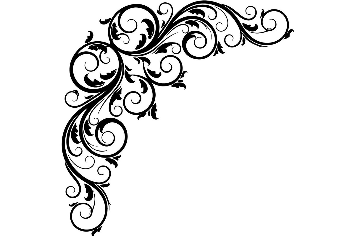 Elegant Vintage Floral Corner Frame, a Decorative Illustration by Designer_Momina (Photo 15 of 21)