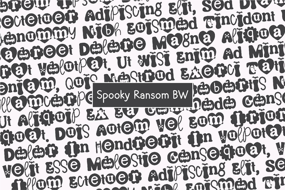 SPOOKY RANSOM Halloween Cut Out Font, a Handwritten Font by Blush Font Co. (Photo 14 of 14)