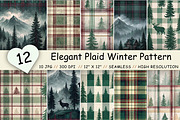 Elegant Plaid Winter Pattern Bundle, a Pattern Graphic by FloridPrintables (Thumbnail 1 of 9)