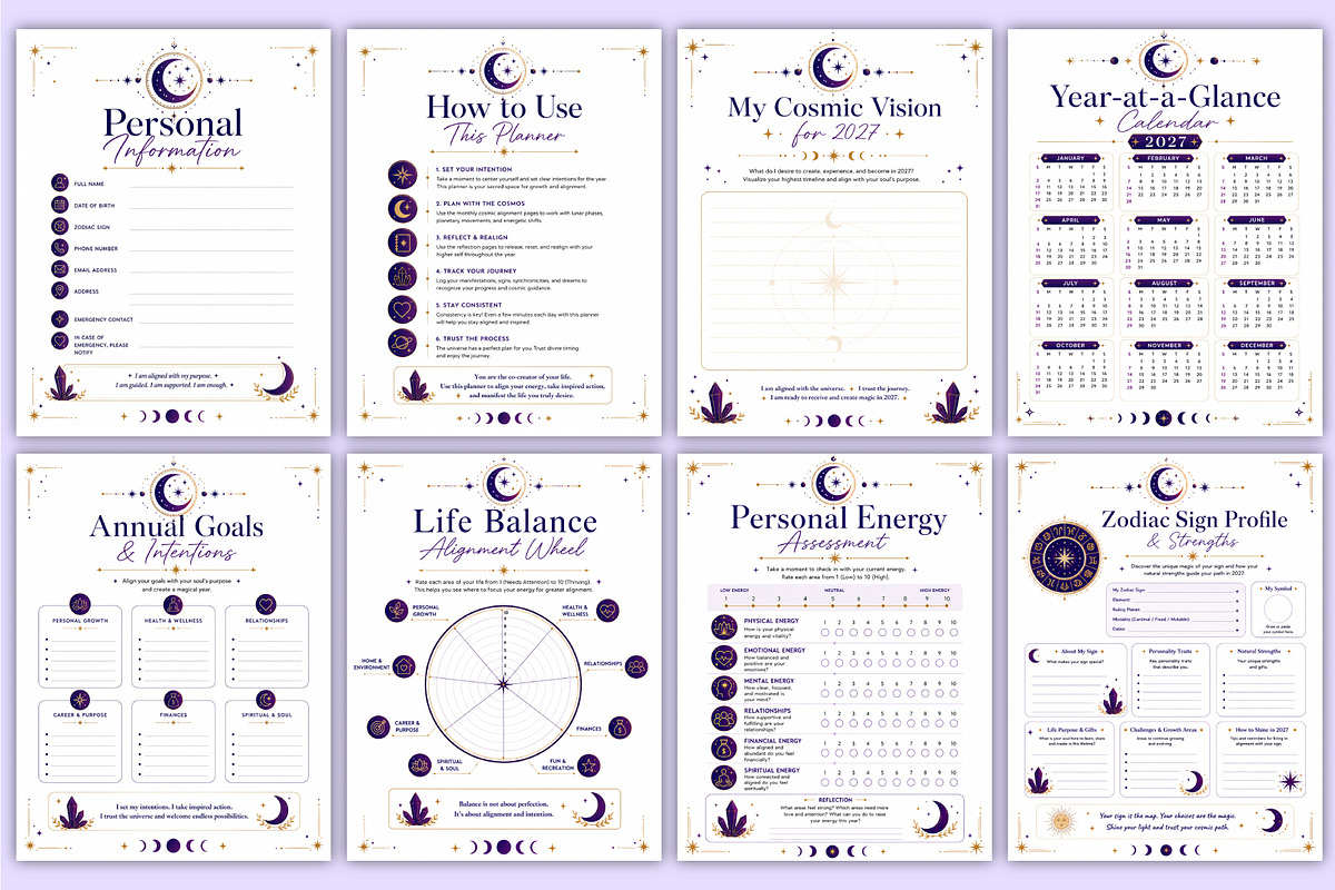 2027 Cosmic Alignment Workbook | Kdp, a Stationery Template by Mustafiz (Photo 2 of 4)